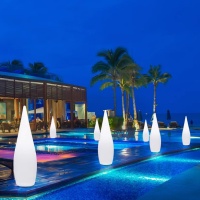 Светильник Капля 24х80 солнечная батарея, RGB