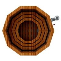 Банный чан 10 граней на подставке с печью Банный чан 10 граней на подставке с печью